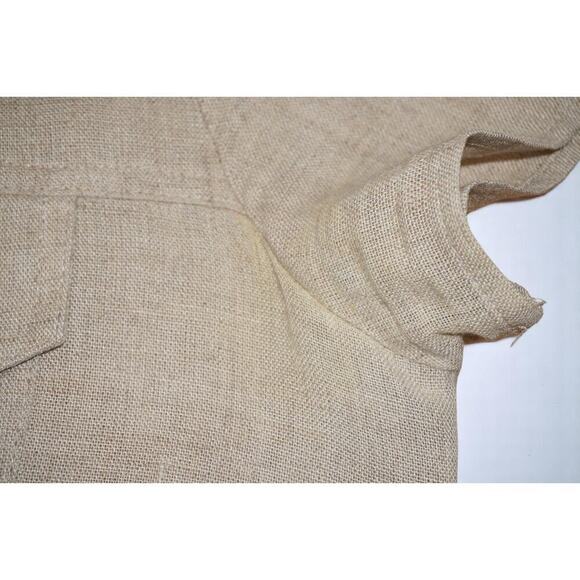 Vintage Frederick’s of Hollywood Linen Look Sunflower Floral Button Front Dress - Picture 13 of 14